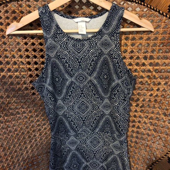 Blue / White Patterned A Line Dress Size XS - Picture 3 of 4